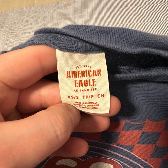 The Rolling Stones Short Sleeve XS - S Blue Cotton Graphic Band T Shirt - Picture 3 of 5